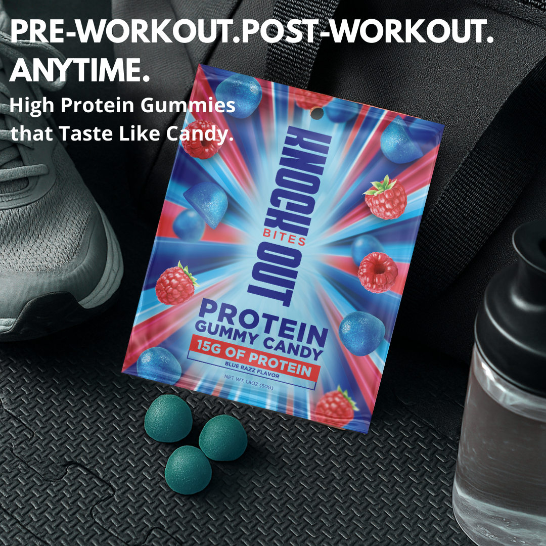 Knockout Bites - Gummy Candy (6-Pack) - Blue Razz & Strawberry