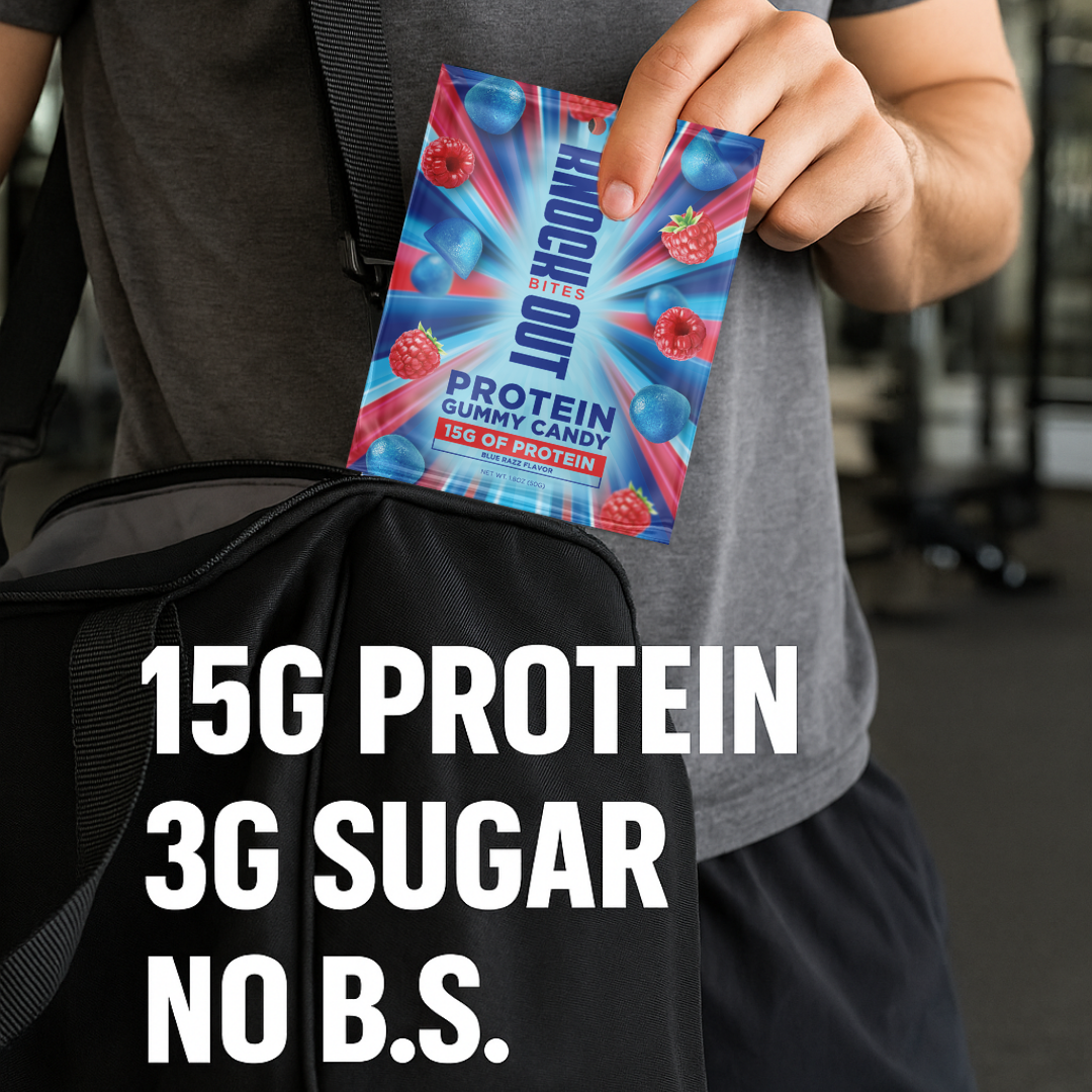 Knockout Bites - Gummy Candy (6-Pack) - Blue Razz & Strawberry