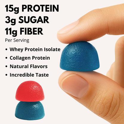 Knockout Bites - Gummy Candy (6-Pack) - Blue Razz & Strawberry